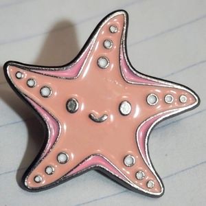 Happy Little Pink Starfish Lapel Pin